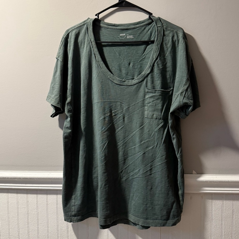 Aerie oversized scoop neck tee small
